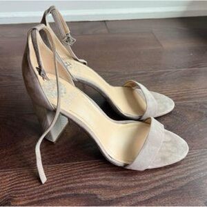 Vince Camuto grey suede heels